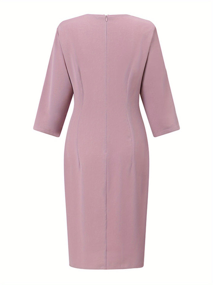 Elegant Pink Midi Dress