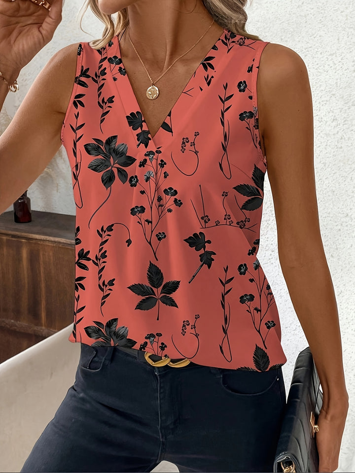 Floral Print Sleeveless Tank Top