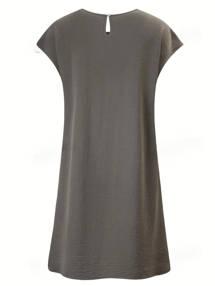 Elegant Gray Midi Dress