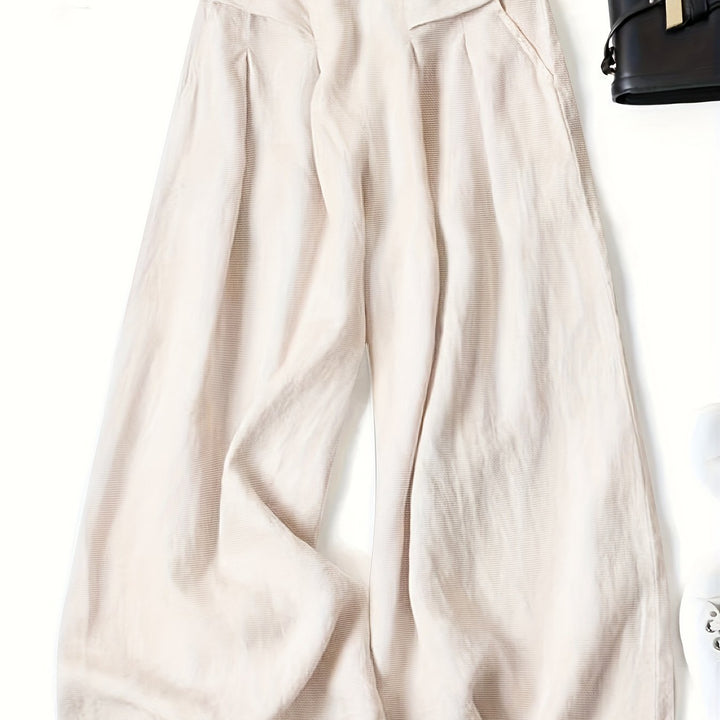 High-Waist Wide-Leg Linen Pants