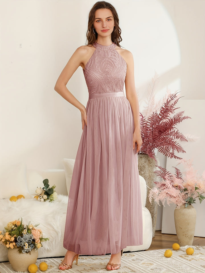 Elegant Blush Maxi Dress