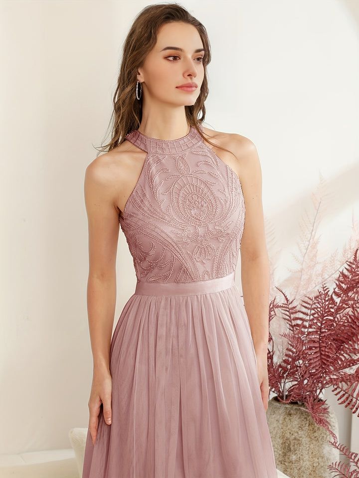 Elegant Blush Maxi Dress