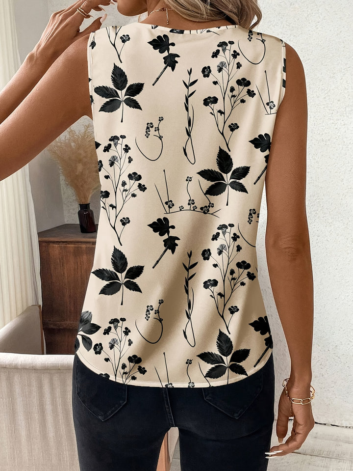 Floral Print Sleeveless Tank Top