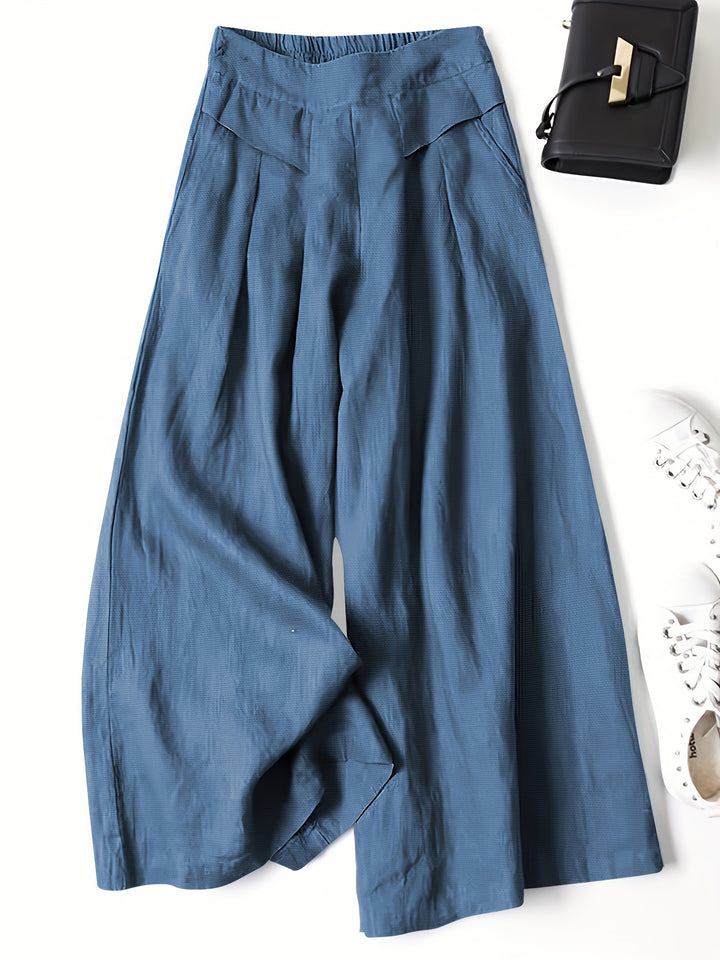 High-Waist Wide-Leg Linen Pants