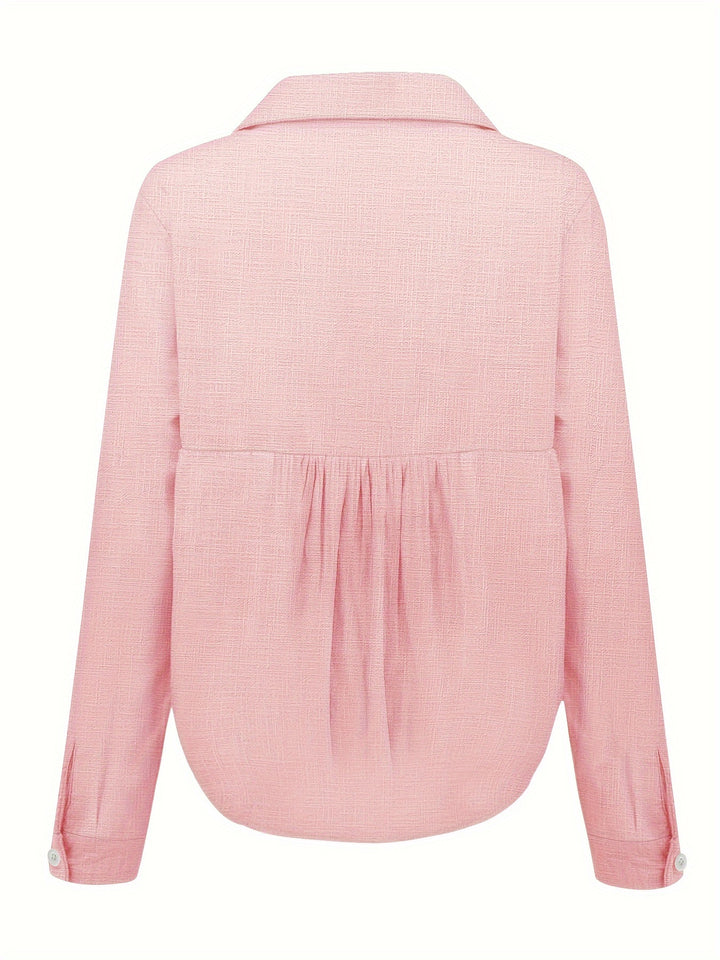 Linen Blend Button-Up Shirt