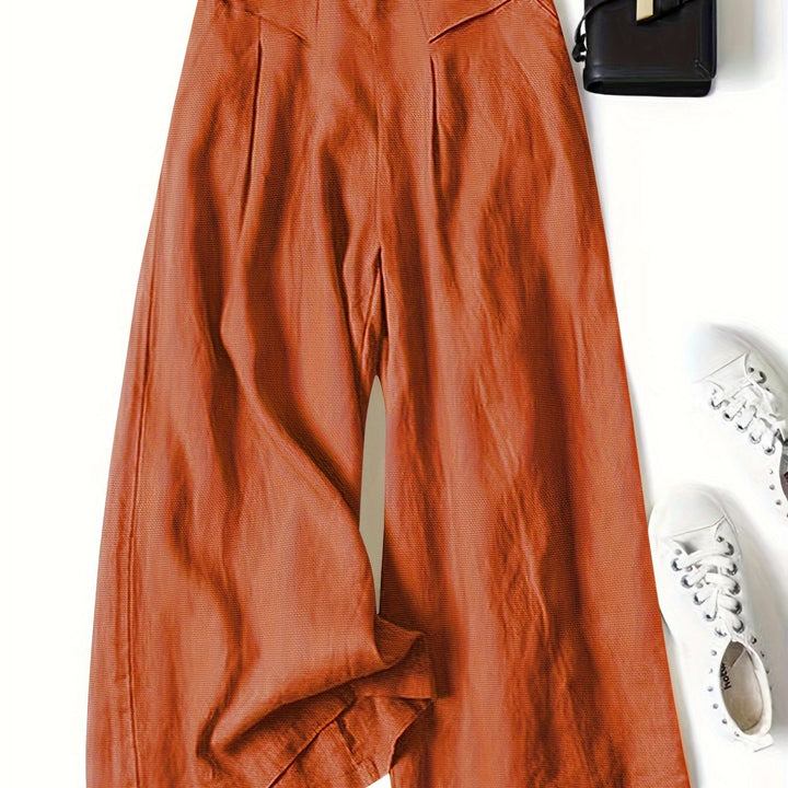 High-Waist Wide-Leg Linen Pants
