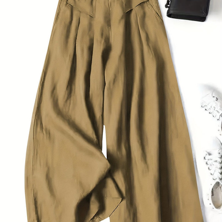 High-Waist Wide-Leg Linen Pants