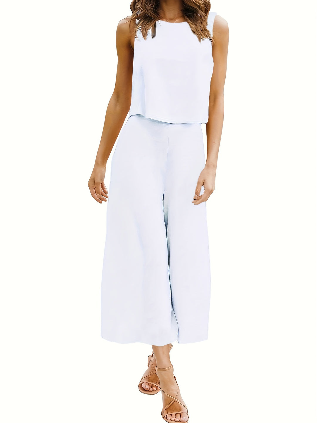 Navy Blue Casual Solid Two-piece Set