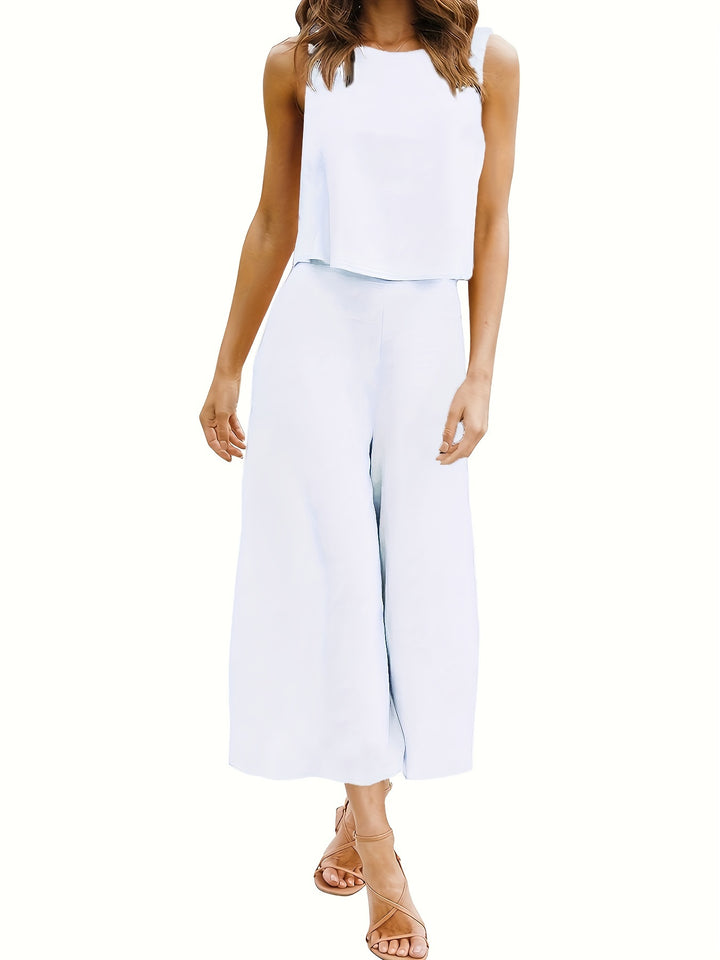 Navy Blue Casual Solid Two-piece Set