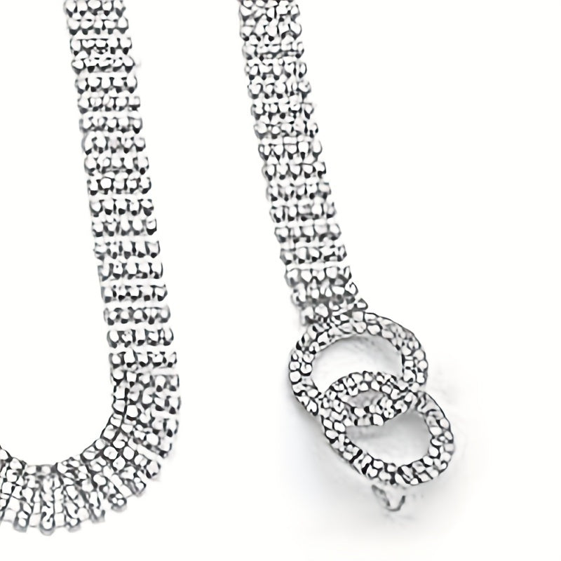 Double O-Ring Rhinestone Waistband Belt