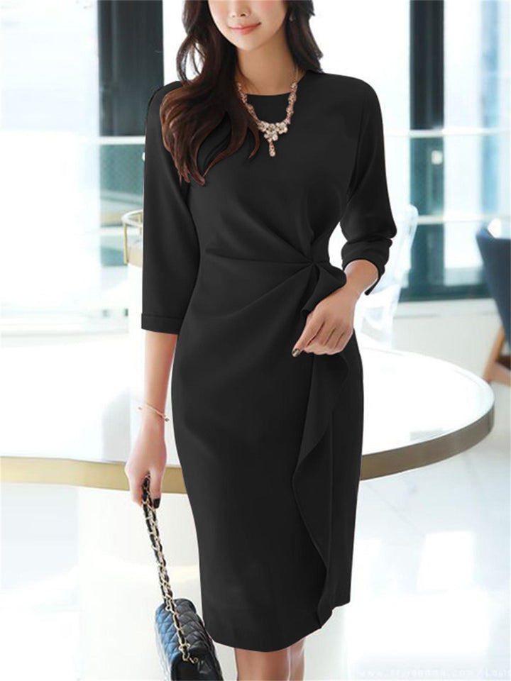 Elegant Pink Midi Dress