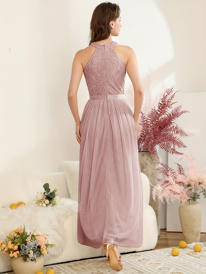 Elegant Blush Maxi Dress