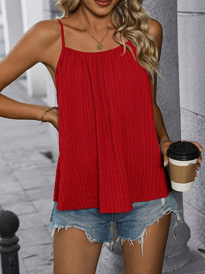Red Sleeveless Camisole Top