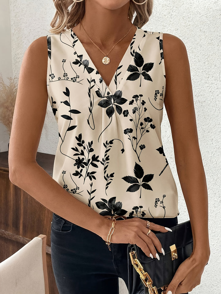 Floral Print Sleeveless Tank Top