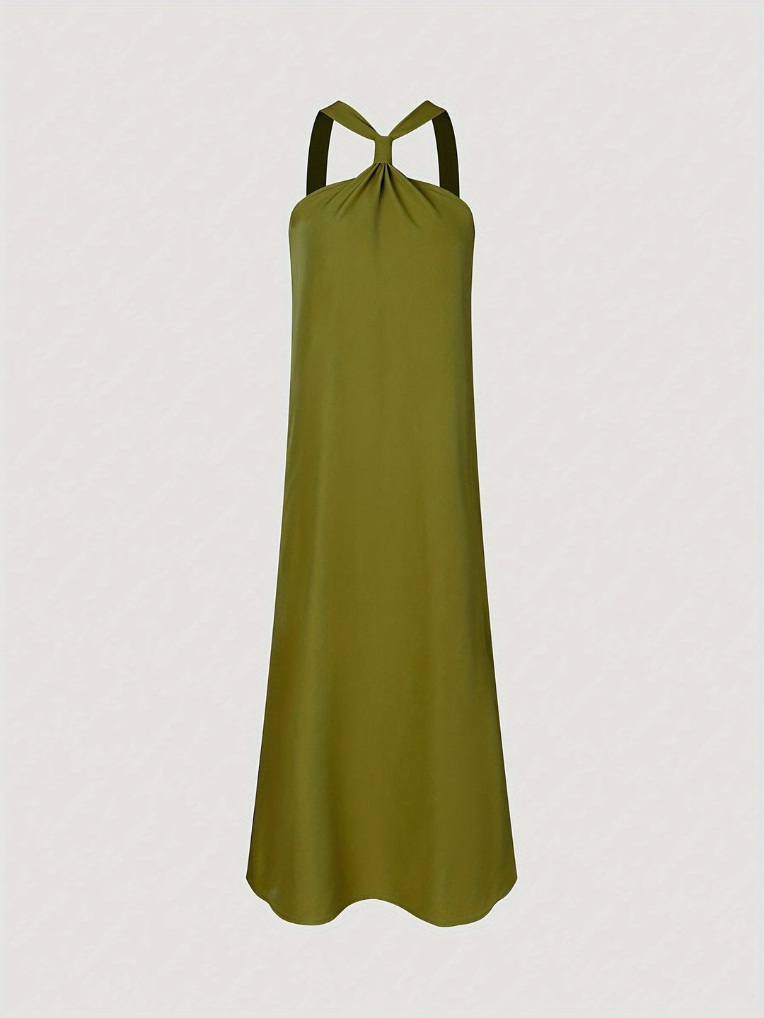 Tucked Halter Neck Loose Dress