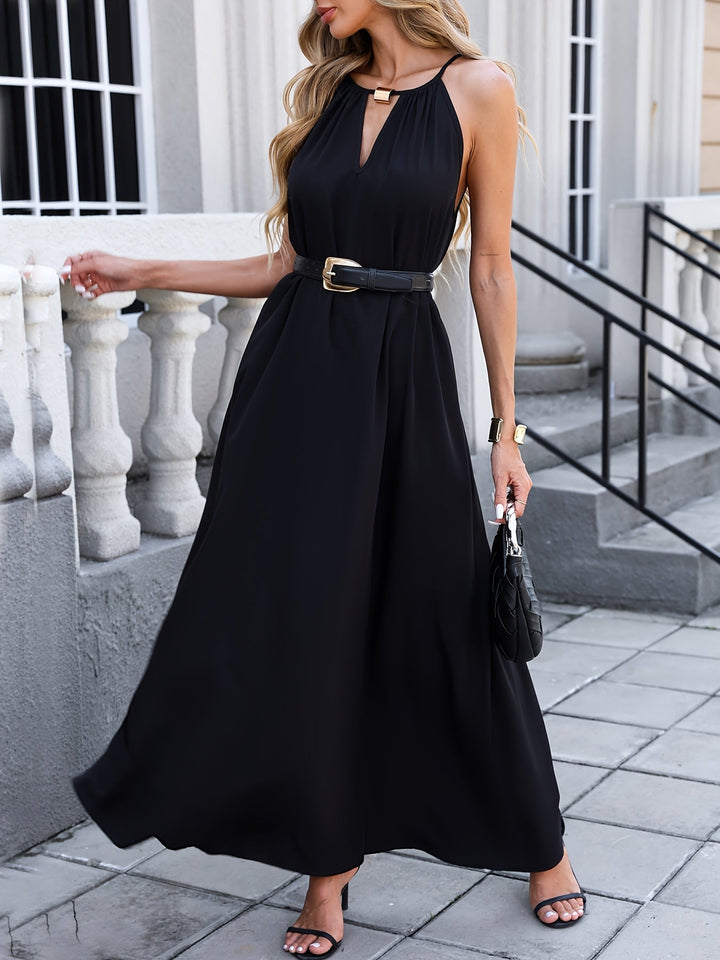 Women Loose Casual Off-The-Shoulder Deep V Dress