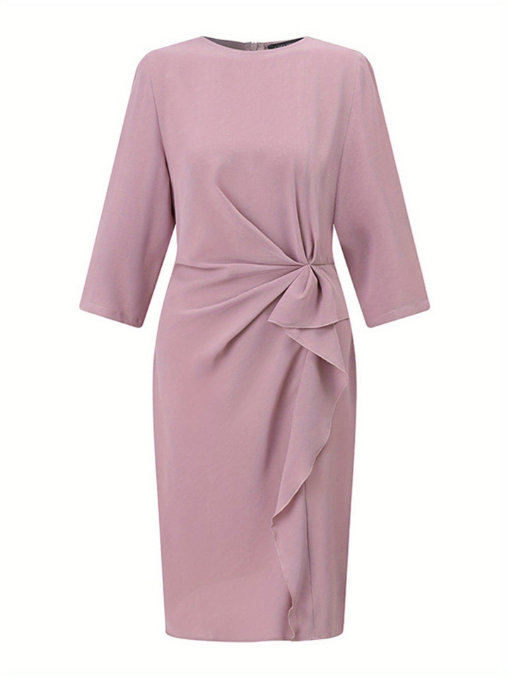 Elegant Pink Midi Dress