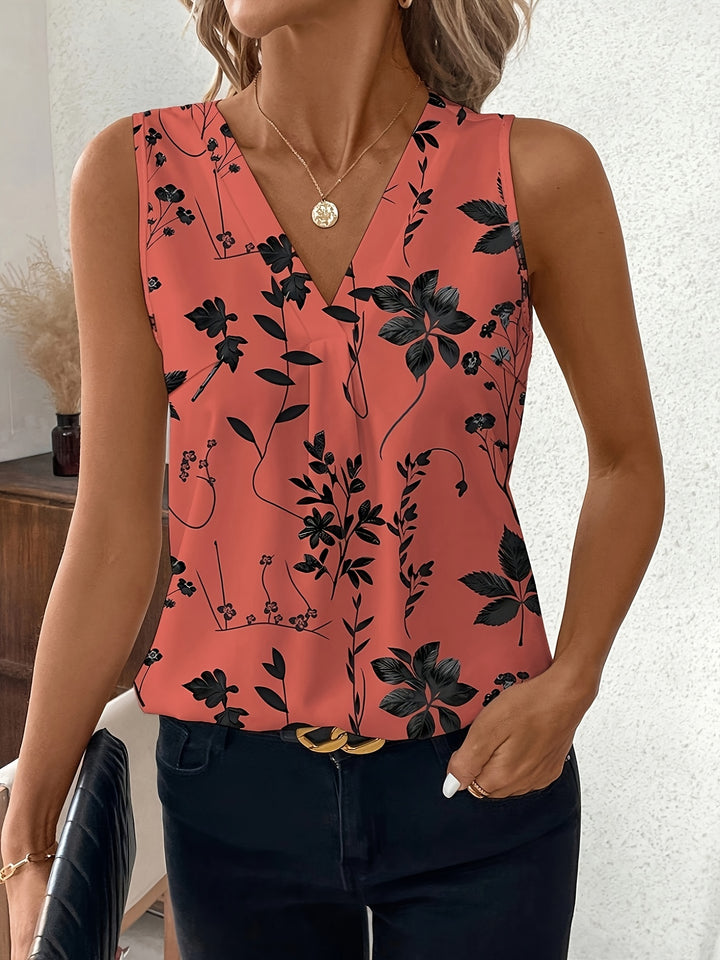 Floral Print Sleeveless Tank Top