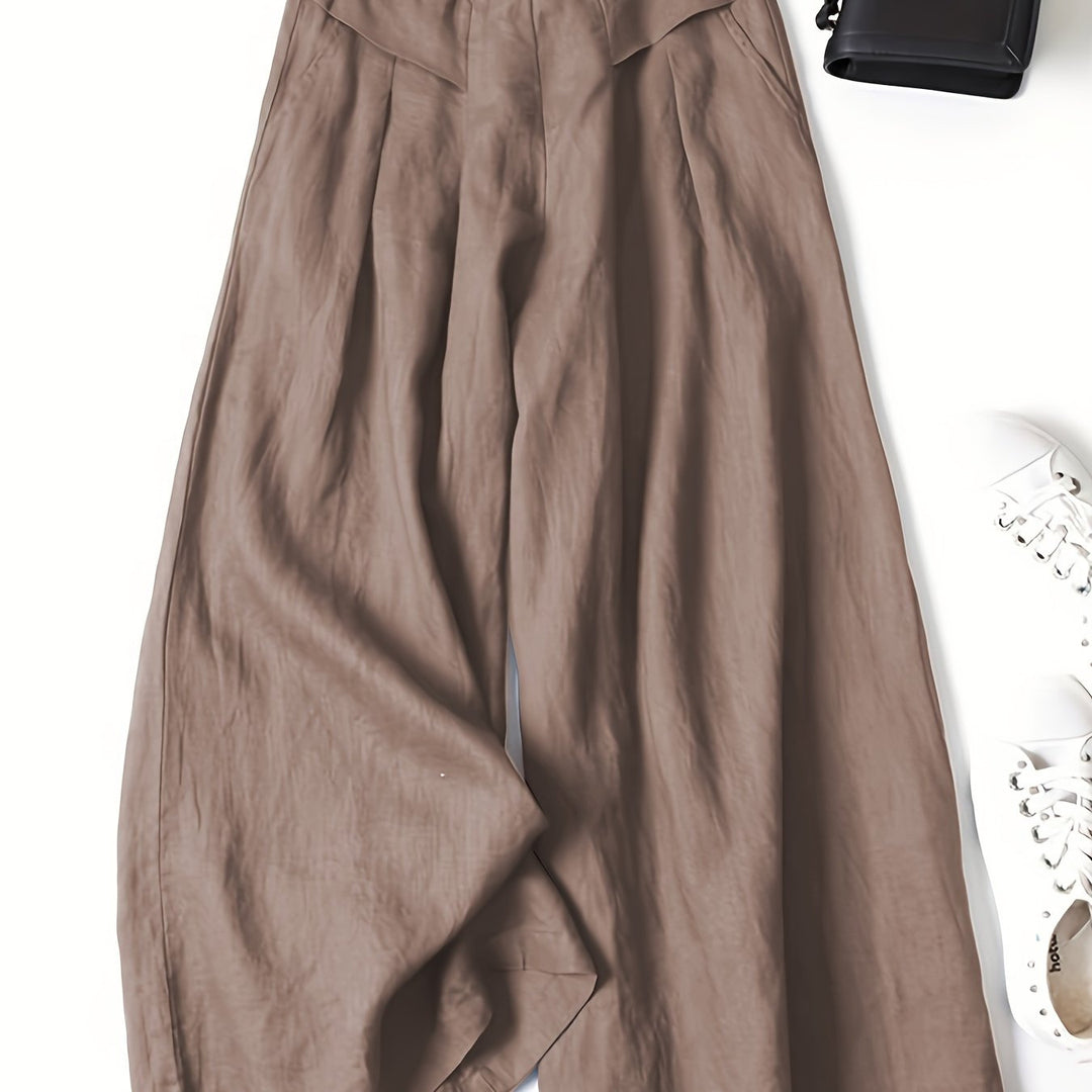 High-Waist Wide-Leg Linen Pants