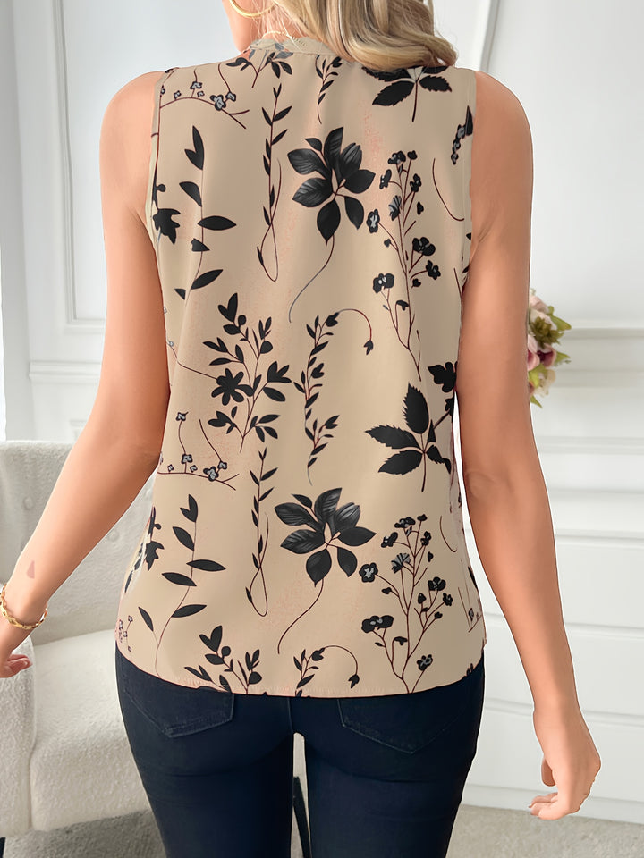 Floral Print Sleeveless Top