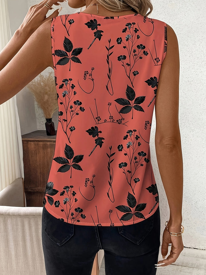 Floral Print Sleeveless Tank Top