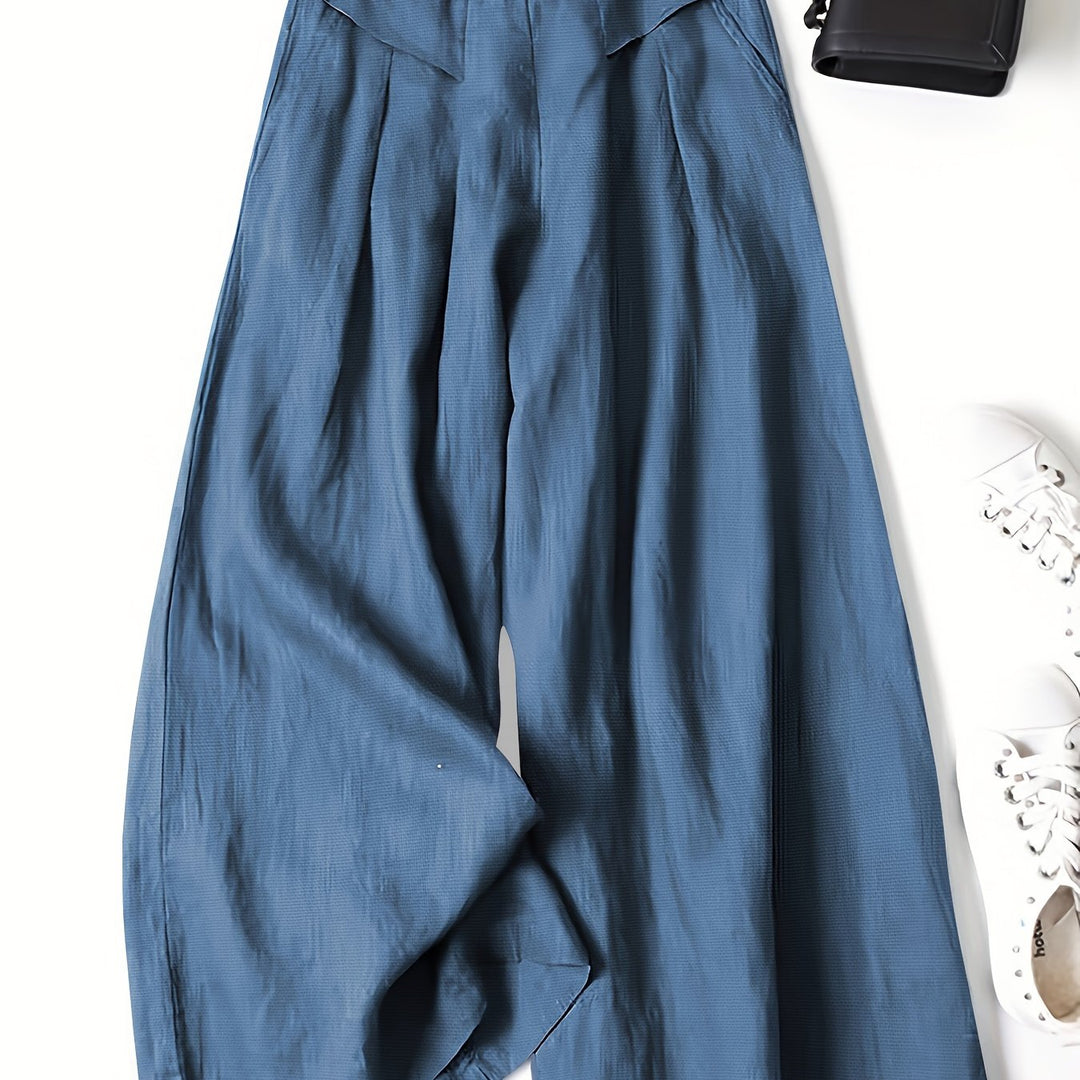 High-Waist Wide-Leg Linen Pants
