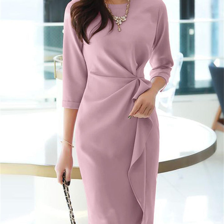 Elegant Pink Midi Dress