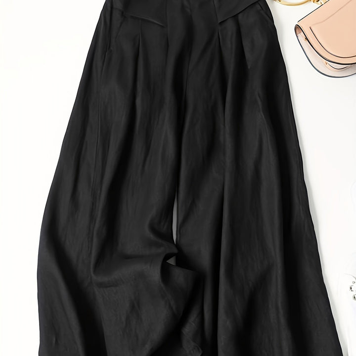 High-Waist Wide-Leg Linen Pants