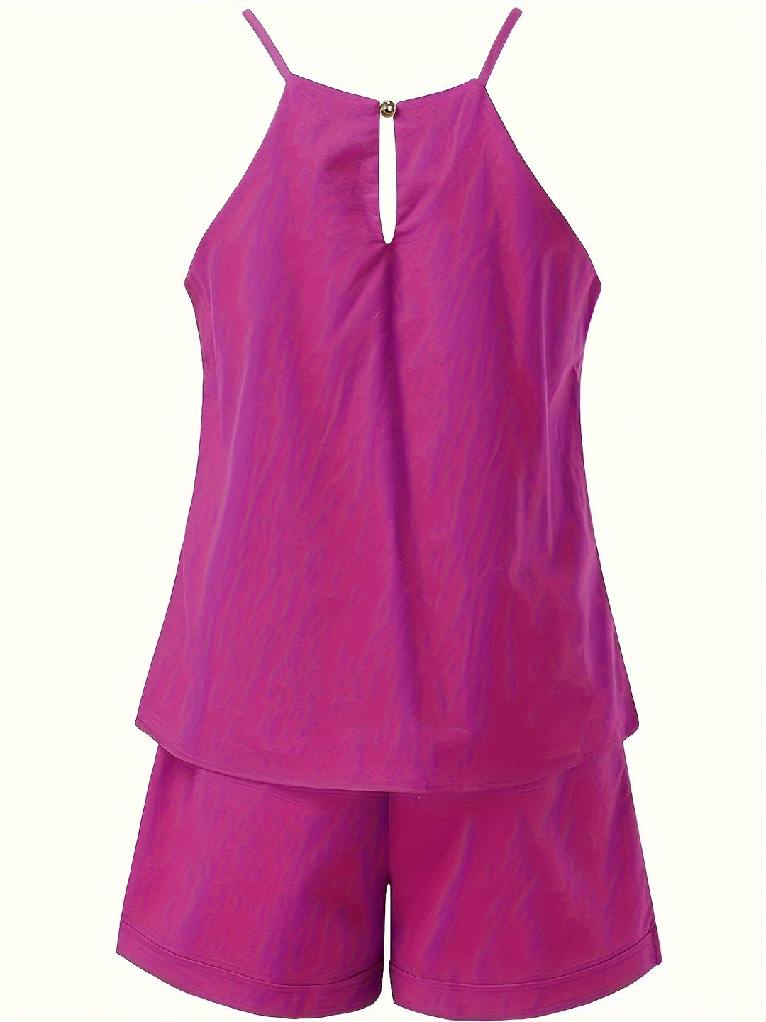 2 Piece Set Sleeveless Top & Pocket Shorts