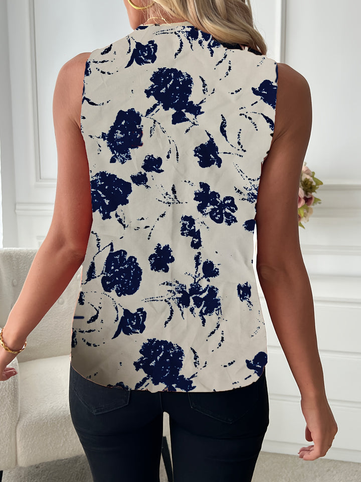 Floral Print Sleeveless Top