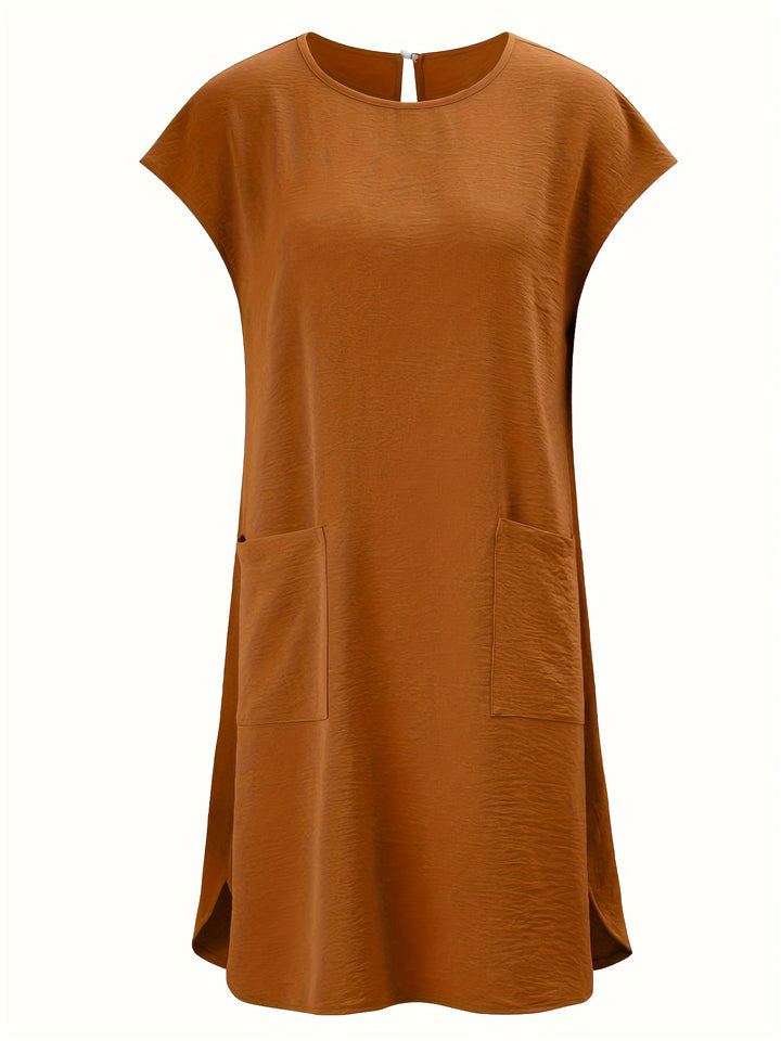 Elegant Gray Midi Dress