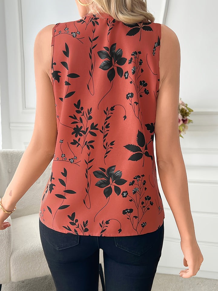 Floral Print Sleeveless Top