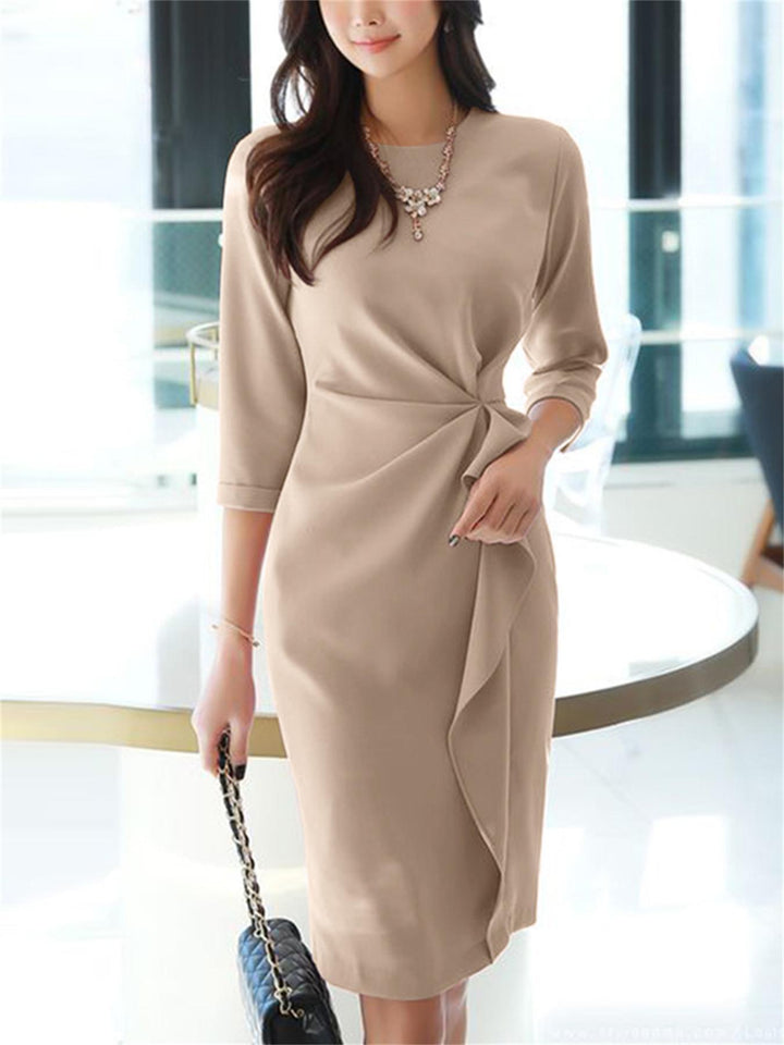 Elegant Pink Midi Dress