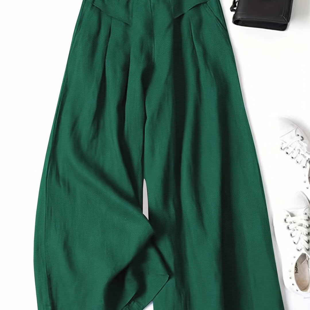 High-Waist Wide-Leg Linen Pants