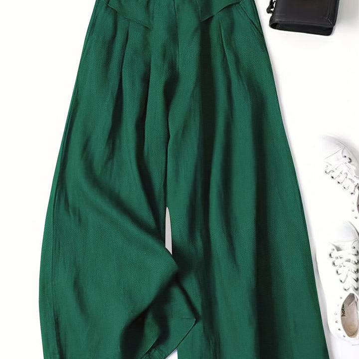 High-Waist Wide-Leg Linen Pants