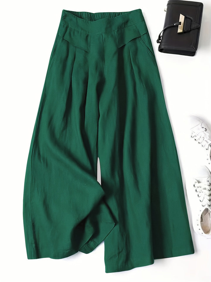 High-Waist Wide-Leg Linen Pants