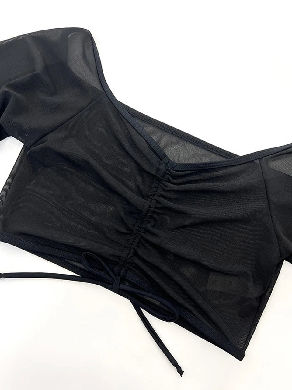 4-Piece Bikini Set with Drawstring Cover-Up