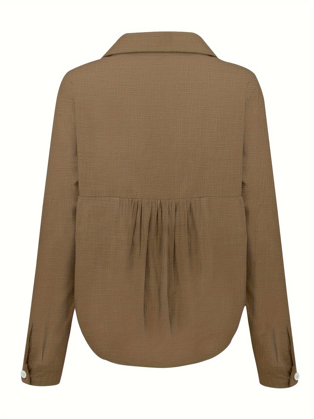 Linen Blend Button-Up Shirt