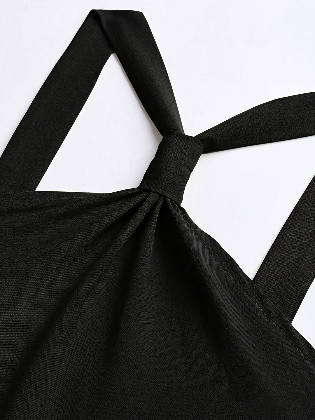 Tucked Halter Neck Loose Dress