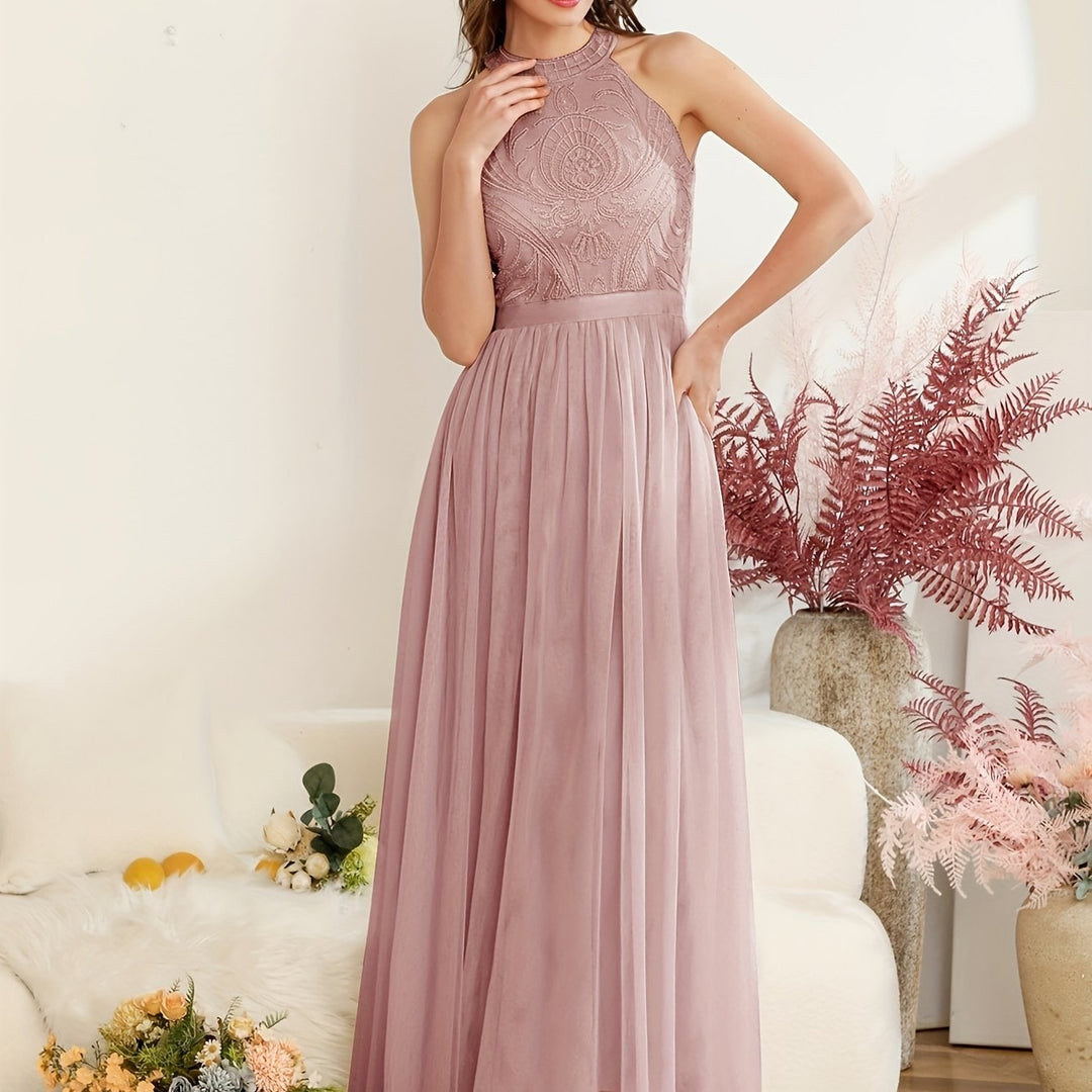 Elegant Blush Maxi Dress