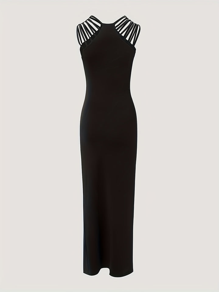 Glamorous Rhinestone Split Bodycon Dress