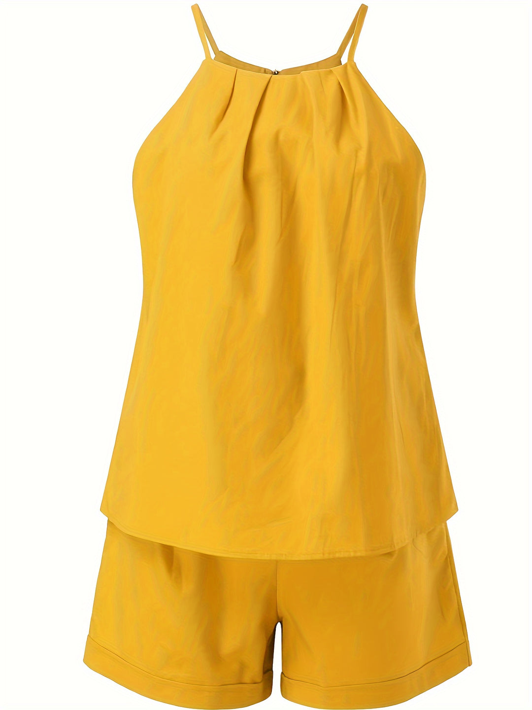2 Piece Set Sleeveless Top & Pocket Shorts