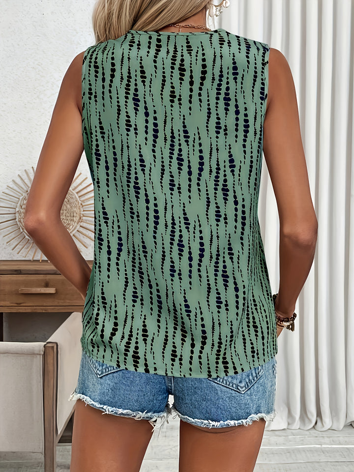 Olive Green Sleeveless Top