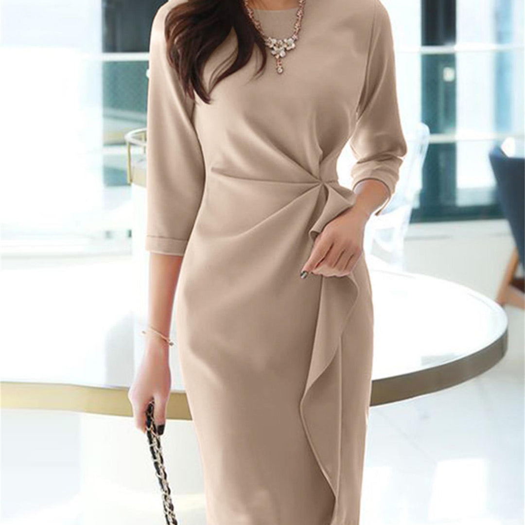 Elegant Pink Midi Dress