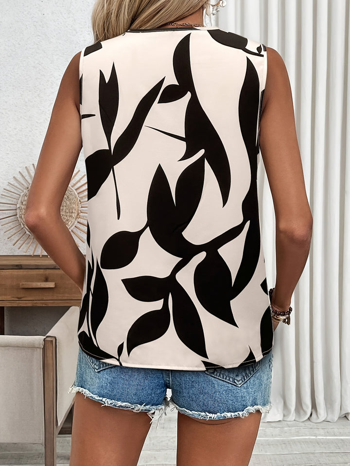 Floral Print Sleeveless Top